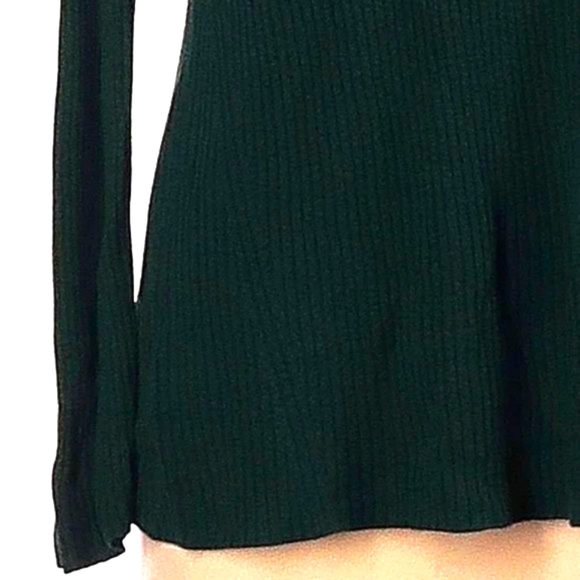 🌿 Fabulous Dark Emerald Green Ribbed Sweater Top - M - Picture 5 of 14